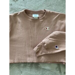 Champion Sweatshirt Womens‎ XS Mauve Pink Reverse Weave Cropped Crewneck Casual